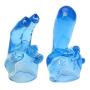 Mini Massager Attachments Massage Attachment Accessories Silicone- Two Different Styles ((Blue/2 Pcs)