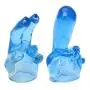 Mini Massager Attachments Massage Attachment Accessories Silicone- Two Different Styles ((Blue/2 Pcs)