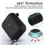 2019 OULUOQI for Airpods Case, 360°Protective Shockproof Airpods Silicone Case Cover Compatible with Apple Airpods 2 &1 (Front LED Visible)