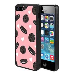 iPhone SE 5s 5 Case,Flexible Soft TPU Cover Shell,Slim Silicone Black Rubber Non-Slip Durable Design Protective Phone Case for iPhone SE 5s 5 -Biscuits