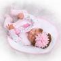 ZIYIUI 23" Full Body Silicone Vinyl Reborn Doll Lifelike Anatomically Correct Baby Girl Doll