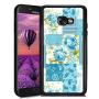 Samsung Galaxy A5 2017 Case, Blue Flower Shock-Absorption TPU Rubber Bumper Samsung Galaxy A5 2017 Case, Ultra Thin Slim Protective Cover for Samsung Galaxy A5 2017-Black