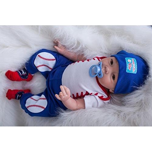 iCradle Real Life 22inch 55cm Reborn Baby Doll Soft Silicone Baby Boy Doll Toy for Ages 3+