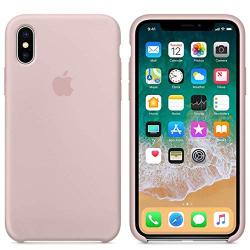 Kekleshell iPhone X/10 Silicone Case, 5.8" Silicone Case Soft Liquid Silicone Case with Soft Microfiber Cloth Lining Cushion (Sand Pink)