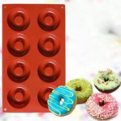 Longay 1pcs Silicone Donut Cupcake Mold Muffin Chocolate Cake Candy Cookie Baking Mould Pan