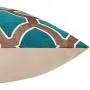 Ravenna Home Contemporary Geometric Pattern Throw Pillow - 20 x 20 Inch, Teal and Bronze