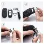 Hey Kaulor for Honda 4 Buttons Smart Key Fob Remote Covers Case Holder Genuine Leather for 2018 Honda Fit EX Accord Ridgeline HRV Keyless Entry