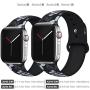 EXCHAR Compatible with Apple Watch Band 40mm 38mm 44mm 42mm Fadeless Pattern Printed Floral Bands Silicone Replacement Band for iWatch Series 5 Series 4/3/2/1 for Women Men
