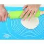 POKALI Extra Large Silicone Heat Resistant Nonskid Table Mat, Kitchen Food Grade Non-Stick Silicone Pastry,Mat Pizza Mat, Placement Mat, Dab Mat, Silicone Baking Mat (23.215.5, Bule/Green)-2pack