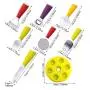 8Pcs/Set Fruits Vegetables Tableware Kitchenware Heat Resistant Silicone Stainless Steel Dinner Kitchen Dining Bar Cooking Tools,8Pcs Kitchenware Set