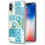 iPhone Xs iPhone X Case, Blue Flower Shock-Absorption TPU Rubber Bumper iPhone Xs iPhone X Case, Ultra Thin Slim Protective Cover for iPhone Xs iPhone X-Clear