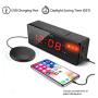 iLuv TimeShaker Wow - Vibrating Alarm Clock for Heavy Sleepers, Bed Shaker, LED Digital Display Dual Alarm, Super Loud Alarm Clock Sound, LED Alert Light, USB Charging Port, and Vibrating Alarm Shaker