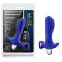 10 Vibrating Functions Powerful Vibrating P Spot Stimulator - Smooth Prostate Massager - Platinum Silicone Anal Sex Toy - Waterproof - Sex Toy for Men (Indigo)