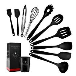 IronFizz897 Pot Spoon Set 11PCS All-Inclusive Silicone Kitchenware Environmental Protection, High Temperatur Non-Stick Silicone Shovel Spoon Kitchen Tools