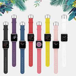 BMBEAR Compatible Apple Watch Band 38mm 40mm 42mm 44mm Soft Silicone Replacement iWatch Band for Apple Watch Series 4 Series 3 Series 2 Series 1