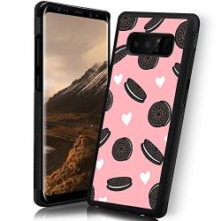 Samsung Galaxy Note 8 Case,Flexible Soft TPU Cover Shell,Slim Silicone Black Rubber Non-Slip Durable Design Protective Phone Case for Samsung Galaxy Note 8 -Biscuits