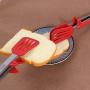 GKPLY Silicone Kitchenware 2 Piece Non-Stick Food Clip Tool Set Baking BBQ Utensils, Kitchen Gadgets, (Red and Black)