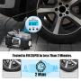 Yome Portable Dual Cylinder Air Compressor Pump, 12V Heavy Duty Portable Air Pump with LED Flashlight and LCD Digital Display Gauge for Car Tires, Balls, Other Inflatables