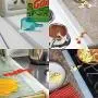 Kitchen Silicone Stove Counter Gap Cover, Easy Clean Heat Resistant Wide & Long Gap Filler, Seals Spills Between Counter, Stovetop, Oven, Washer & Dryer, Set of 2 (25 Inches, semi-clear)