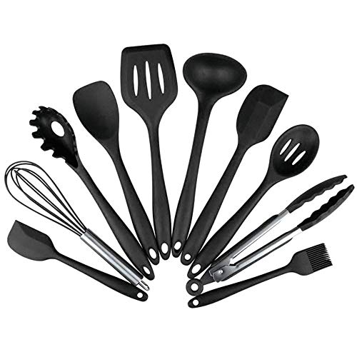 10PCS/SETDurable Silicone Non-Stick Kitchenware Heat Resistant Kitchen Cooking Utensils Baking Tool Cooking Tool Sets