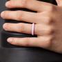 ThunderFit Womens Thin Swivel Rings, 10 Rings / 8 Rings / 4 Rings / 1 Ring - Stackable Silicone Wedding Rings - 2.5mm Wide - 2mm Thick