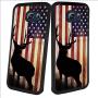 Samsung Galaxy S6 Case with American Flag Pattern Whimsical Design Bumper Black Soft TPU and PC Protection Anti-Slippery &Fingerprint Case for Samsung Galaxy S6