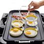 2 Pieces Egg Rings, Non-Stick Silicone Kitchenware with Handles for Eggs Frying Omelette Pancake Sandwiches Making