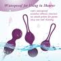Acvioo 2 in 1 Kegel Exercise Weights & Massage Ball Ben Wa Balls Sets for Women & Silicone - Doctor Recommended for Bladder Control & Pelvic Floor Exercises（Purple）