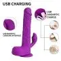 G Spot Rabbit Vibrator Adult Sex Toys for Clitoris Stimulation, OHYER Waterproof Dildo Vibrator Clit Stimulator with 6 Vibration Thrusting Modes & Power Suction Cup for Couples and Women