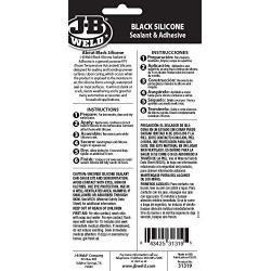 J-B Weld 31319 RTV Silicone Sealant and Adhesive - Black - 3 oz.