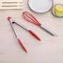 RedCom Spatula | 10 Pieces Cookware Set Red Silicone Baking Tool Nonstick Kitchenware Household Tool (Red)