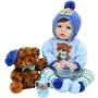 Aori Realistic Baby Doll Lifelike Reborn Baby Boy Doll 22 Inch with Plush Teddy Accessories