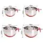 Stainless Steel Mixing Bowl Set with Pouring Spouts, Non-Slip Silicone Base Mixing Bowl Tools Egg Beating Pan Kitchenware Cooking Bowl(18CM)
