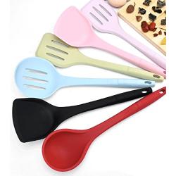 Ueannryer Kitchen Products Non-stick Spatula set of silicone household cooking cookware kitchenware set full scoop (Blending color)