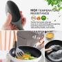 10pcs Silicone Kitchenware Elm Handle Non-stick Kitchen Utensils Set Cookware Set Cooking Kitchen Tools Heat Resistant Kitchen Supplies