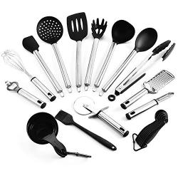 LinLinYi 15-Piece Silicone Kitchenware Utensil Set | Non-Stick Cooking Gadgets and Tools Kit | Kitchenware Gift Idea,