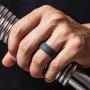 Saco Band Silicone Rings Men - 7 Rings / 1 Ring Rubber Wedding Bands