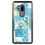 LG G7 ThinQ Case, Blue Flower Shock-Absorption TPU Rubber Bumper LG G7 ThinQ Case, Ultra Thin Slim Protective Cover for LG G7 ThinQ-Black