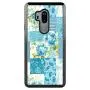 LG G7 ThinQ Case, Blue Flower Shock-Absorption TPU Rubber Bumper LG G7 ThinQ Case, Ultra Thin Slim Protective Cover for LG G7 ThinQ-Black