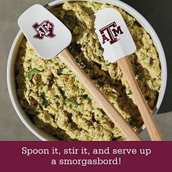 College Kitchen Collection 47672 2-Piece Spoonula Silicone Spatula Set, Texas A&M