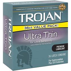 Trojan Ultra Thin Lubricated Condoms 36ct