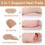 Heel Cushions-Heel Grips/High Heel Pads Inserts, Silicone Shoe Pads for Anti-Slip Heel Grips Inserts Liners Arch Support Foot Insoles , Back of Heel Protector - 2 Pairs (Transparent)