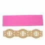 AK ART KITCHENWARE Lace Fondant Butterfly Mat Wedding Damask Silicone Cake Lace Mold Color Pink LFM-43