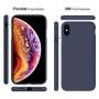 Miracase Liquid Silicone Case Compatible with iPhone Xs Max 6.5 inch (2018), Gel Rubber Full Body Protection Shockproof Cover Case Drop Protection Case (Navy Blue)