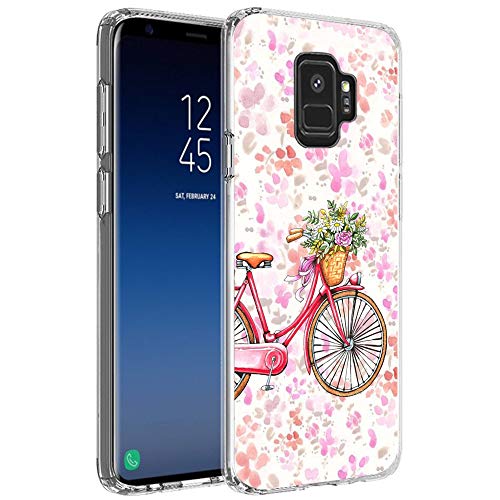 Samsung Galaxy S9 Case,Flexible Soft TPU Cover Shell,Slim Silicone Black Rubber Non-Slip Durable Design Protective Phone Case for Samsung Galaxy S9 -Bicycle