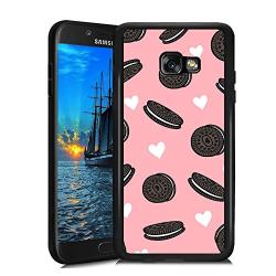 Samsung Galaxy A3 2017 Case,Flexible Soft TPU Cover Shell,Slim Silicone Black Rubber Non-Slip Durable Design Protective Phone Case for Samsung Galaxy A3 2017 -Biscuits