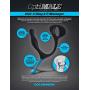 Doc Johnson OptiMALE - Duo - Silicone C-Ring & P-Massager - Joystick Allows For Percision Stimulation of the Prostate - Slate