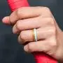 ThunderFit Thin and Stackable Silicone Rings, 8 Rings / 4 Rings / 1 Ring - Silicone Wedding Bands for Women - Diamond Pattern