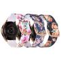 VIGOSS Silicone Floral Band Compatible Galaxy Watch 42mm Bands/Galaxy Watch Active 40mm Bands/Gear Sport Band, Women 20mm Strap Replacement Bracelet Wristband for Samsung Galaxy Watch 42mm R810 Watch