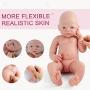 Vollence 22 Inch Lifelike Baby Dolls That Look Real,Not Vinyl Material Dolls,Real Full Weighted Silicone Baby Doll,Newborn Baby Dolls,Handcrafte Collectible Realistic Baby Dolls - Girl